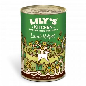 Lily’s Kitchen Lamb Hotpot wet dog food with vegetables.